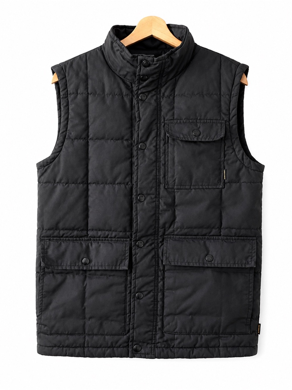 Burton Woodford Vest Men Small Black Quilted Insulated Utility Outdoor Work Wear